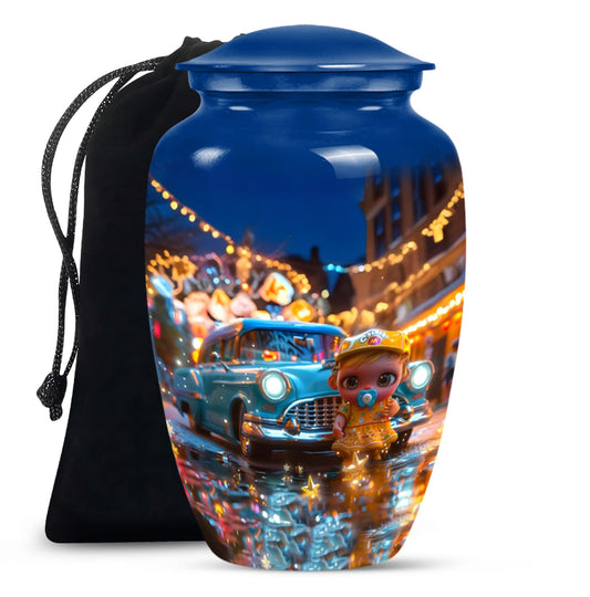 Car Theme Large Urn 10 Inch