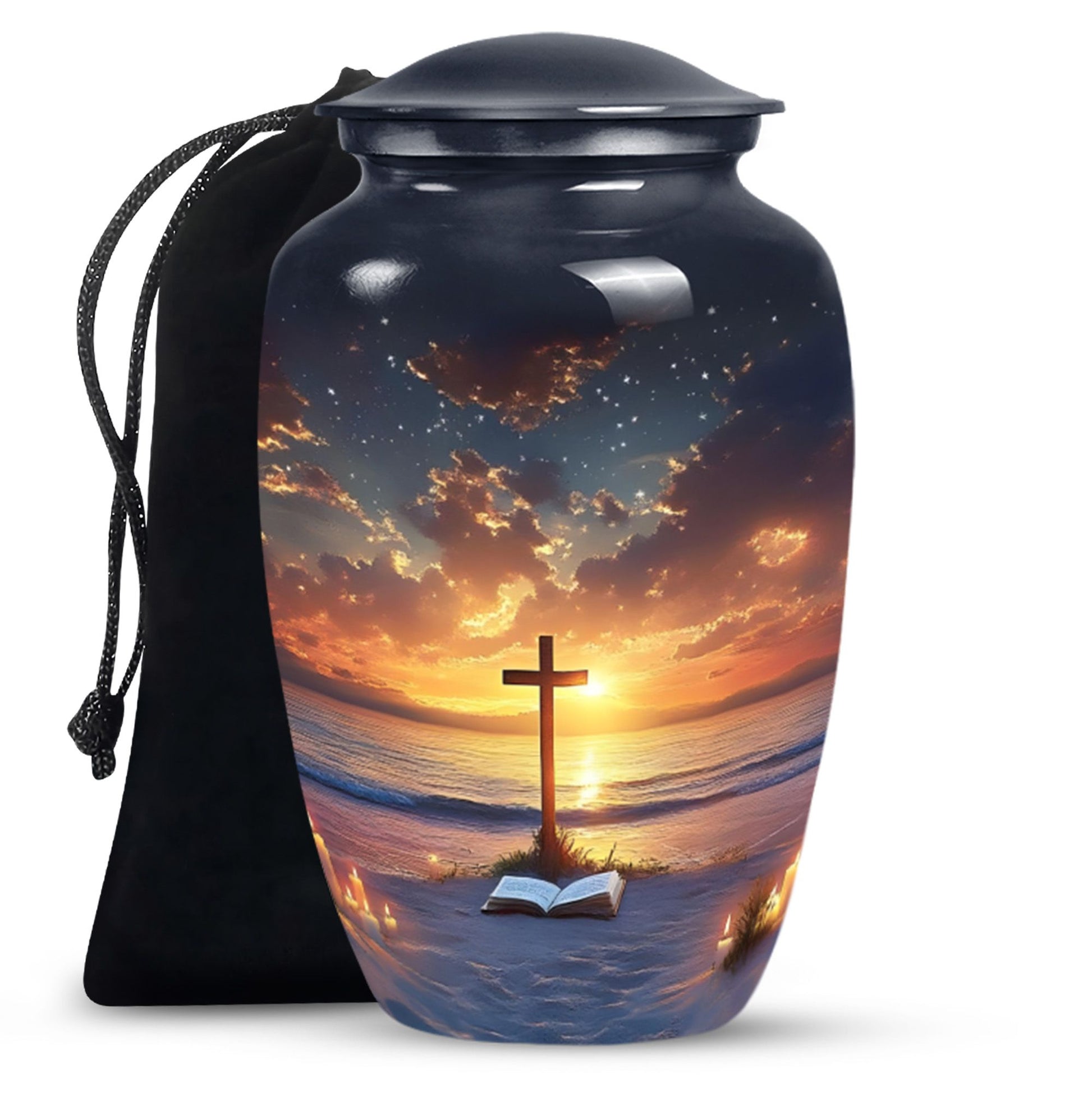 Cross Theme Large Urn 10 Inch