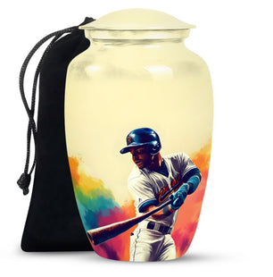 Baseball Theme Large Urn 10 Inch