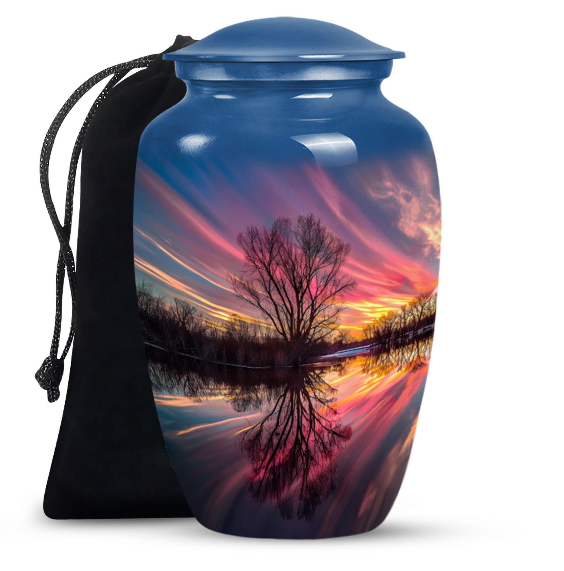 River Theme Large Urn 10 Inch