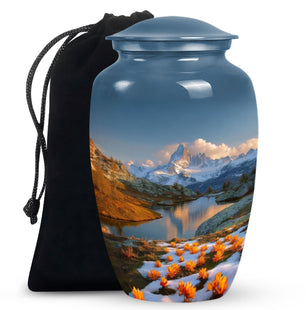 Nature Theme Large Urn 10 Inch