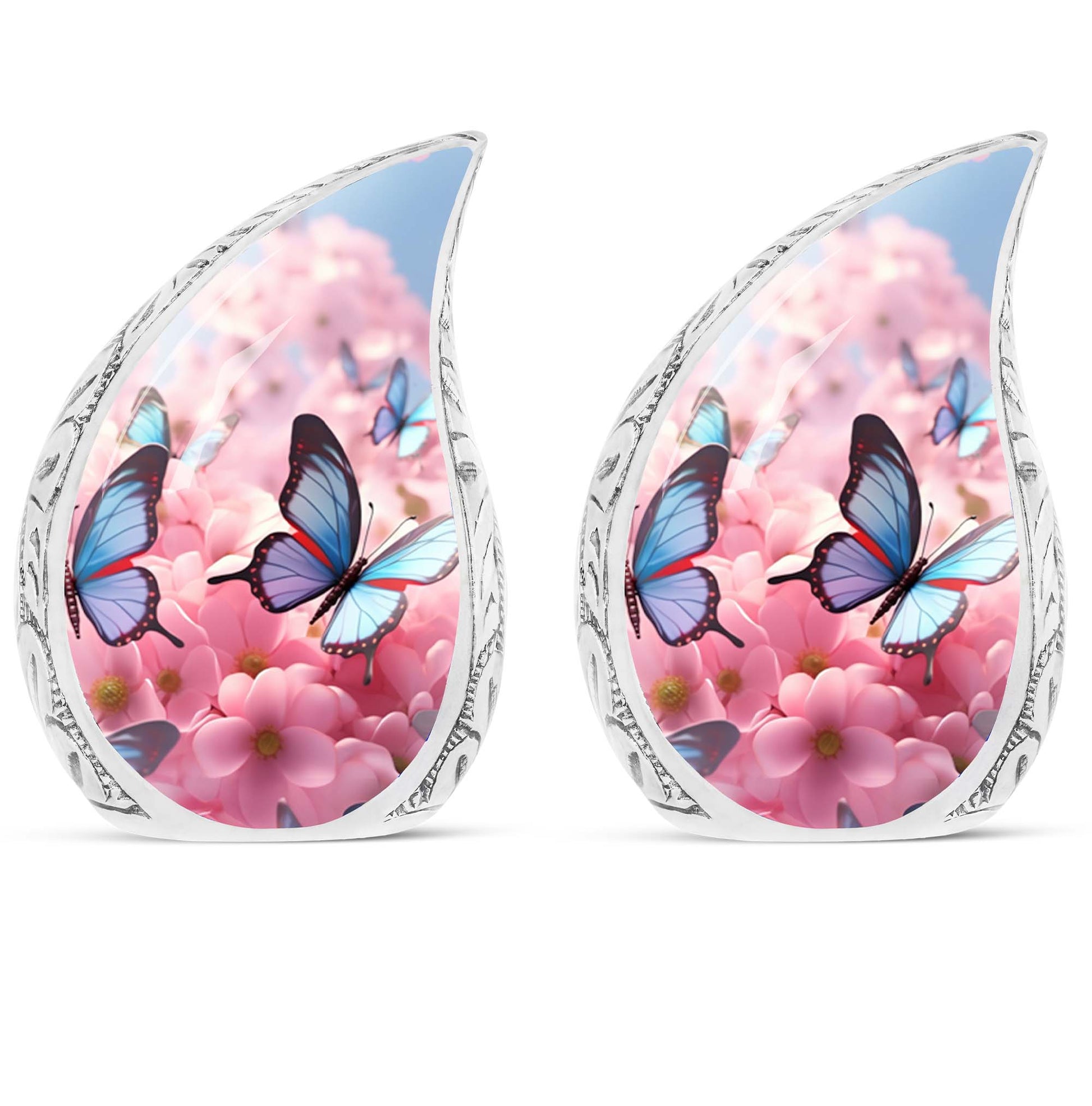 Teardrop Shape Butterfly Urn Keepsake Urn Pack of 2