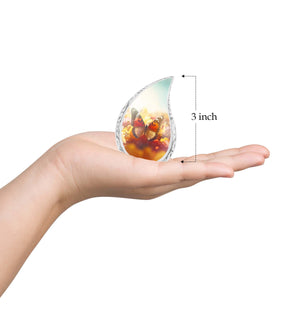 Teardrop Shape Butterfly Urn Keepsake 3 Inch