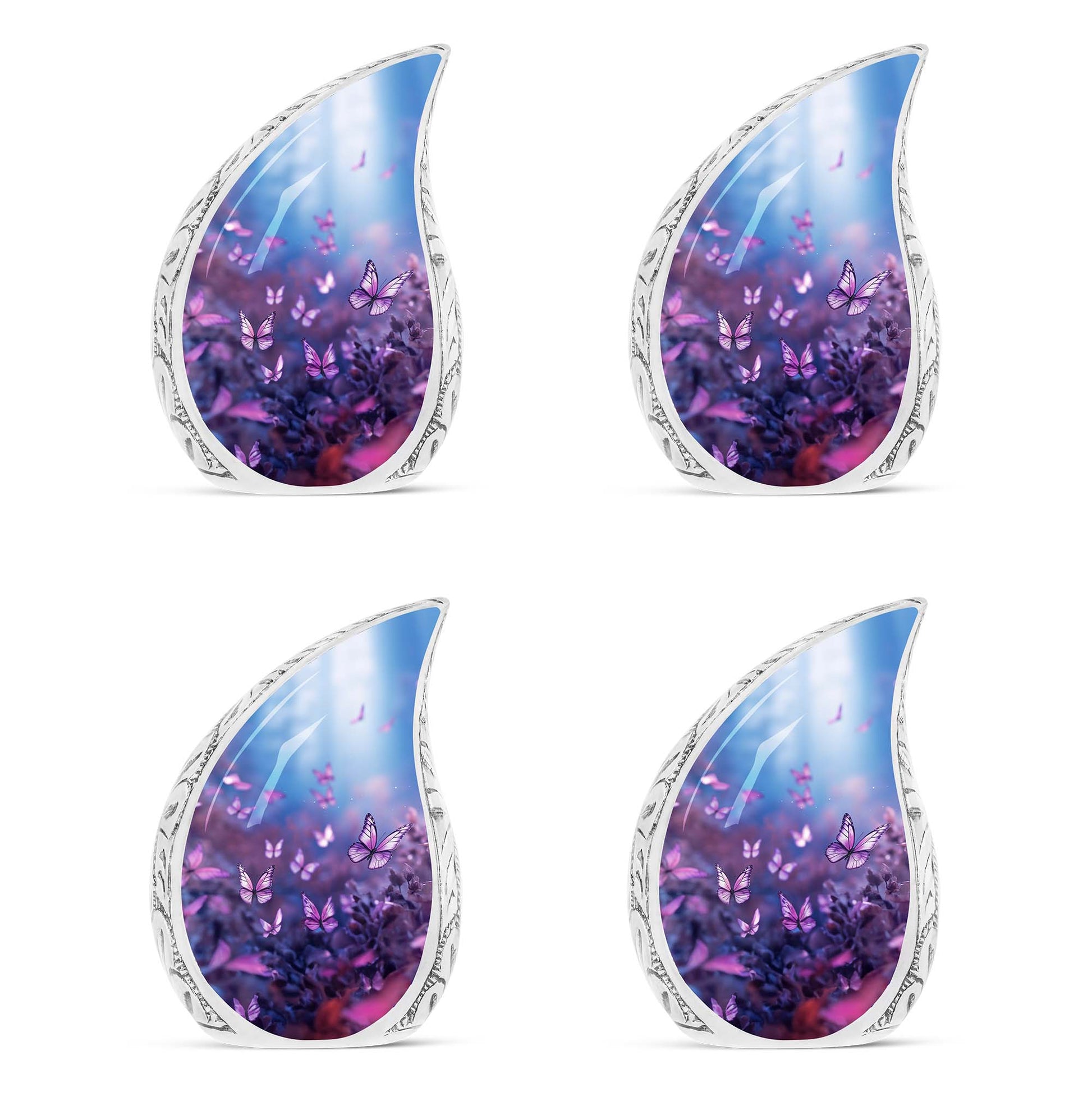 Teardrop Shape Butterfly Urn Keepsake Urn Pack of 4