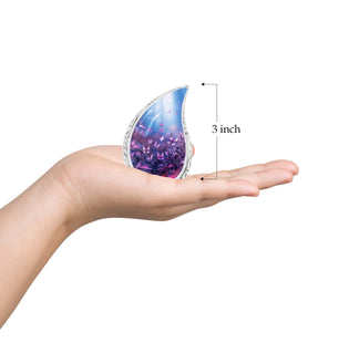 Teardrop Shape Butterfly Urn Keepsake 3 Inch