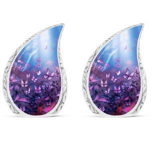 Teardrop Shape Butterfly Urn Keepsake Urn Pack of 2