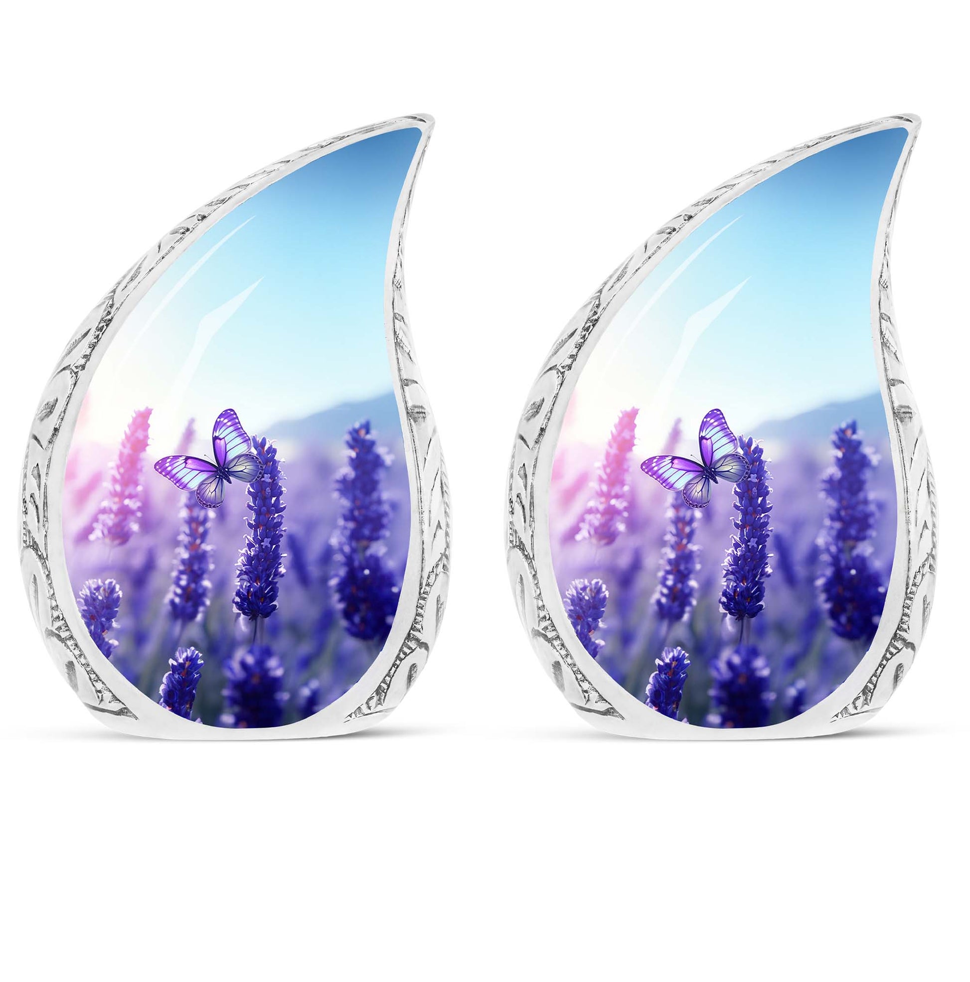 Teardrop Shape Butterfly Urn Keepsake Urn Pack of 2