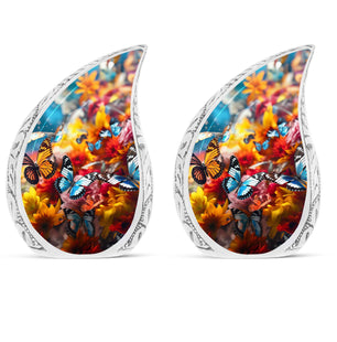 Magical Glowing Butterfly Fantasy Large Teardrop Urn For Ashes