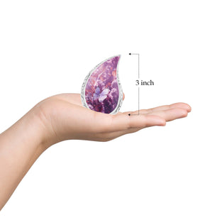 Teardrop Shape Butterfly Urn Keepsake 3 Inch