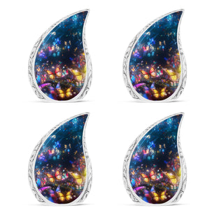 Butterflies Fly Sunset Meadow Teardrop Shaped Urns For Ashes