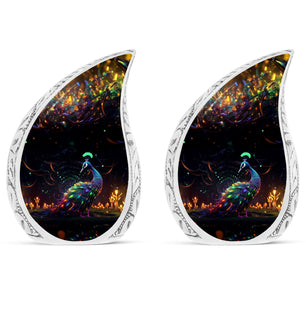 Teardrop Shape Peacock Urn Keepsake Urn Pack of 2