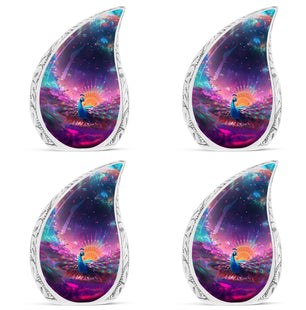 Teardrop Shape Peacock Urn Keepsake Urn Pack of 4