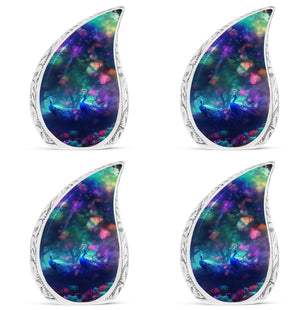 Teardrop Shape Peacock Urn Keepsake Urn Pack of 4