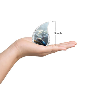 Teardrop Shape Peacock Urn Keepsake 3 Inch