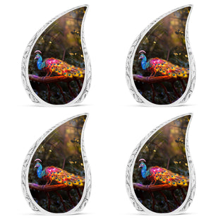 Teardrop Shape Peacock Urn Keepsake Urn Pack of 4