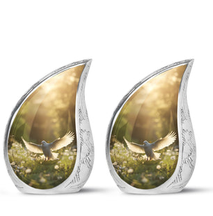Teardrop Shape Dove Urn Keepsake Urn Pack of 2
