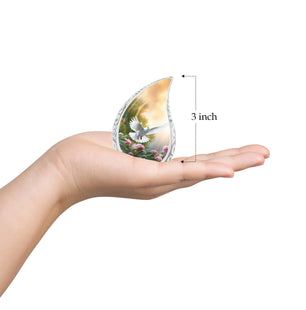 Teardrop Shape Dove Urn Keepsake 3 Inch