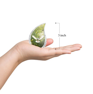 Teardrop Shape Dove Urn Keepsake 3 Inch
