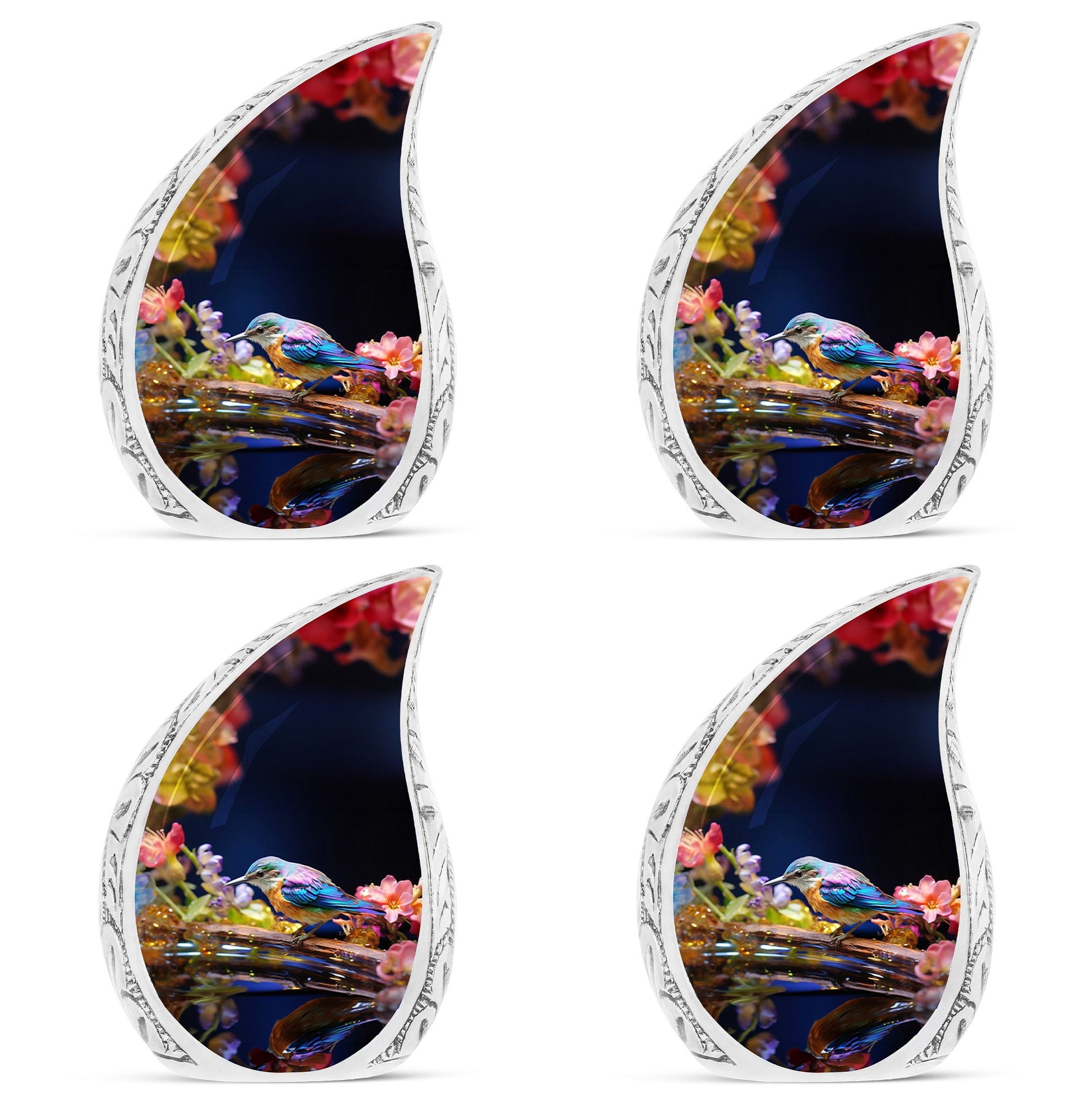 Teardrop Shape Sparrow Urn Keepsake Urn Pack of 4