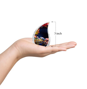 Teardrop Shape Sparrow Urn Keepsake 3 Inch