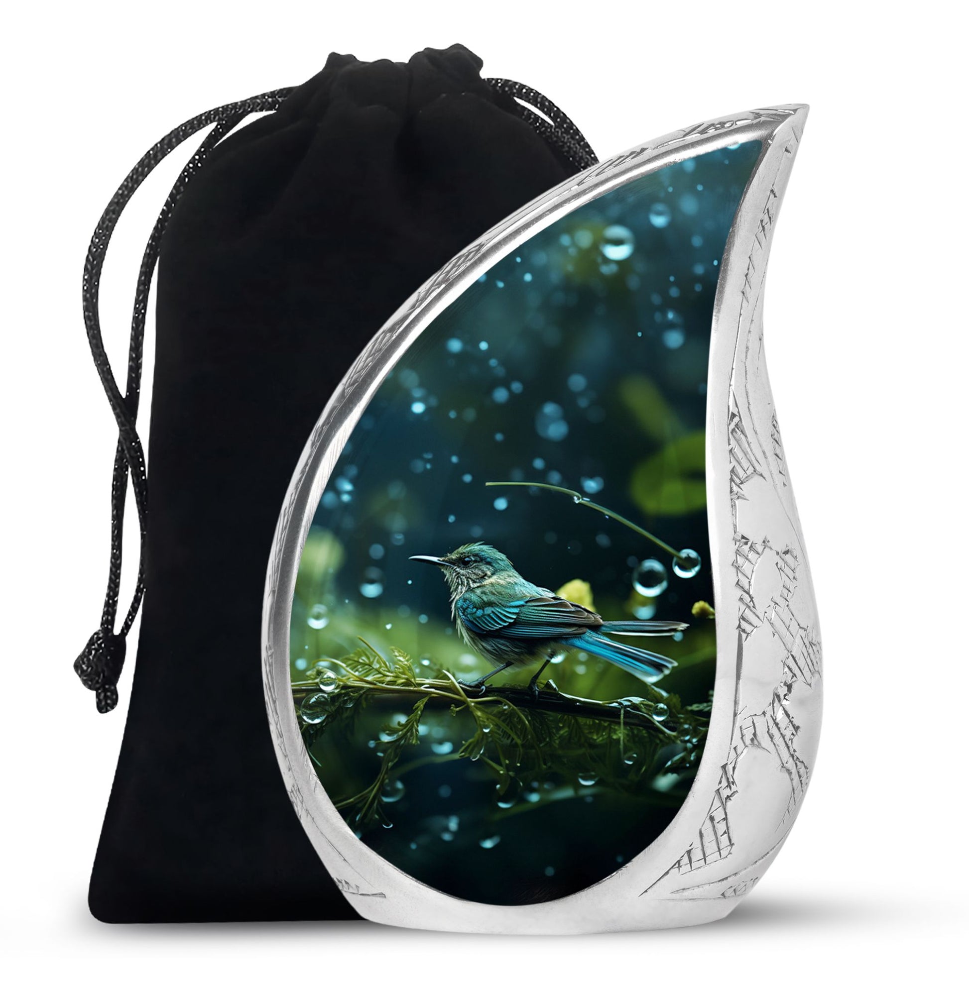 Teardrop Shape Sparrow Urn Large 10 Inch