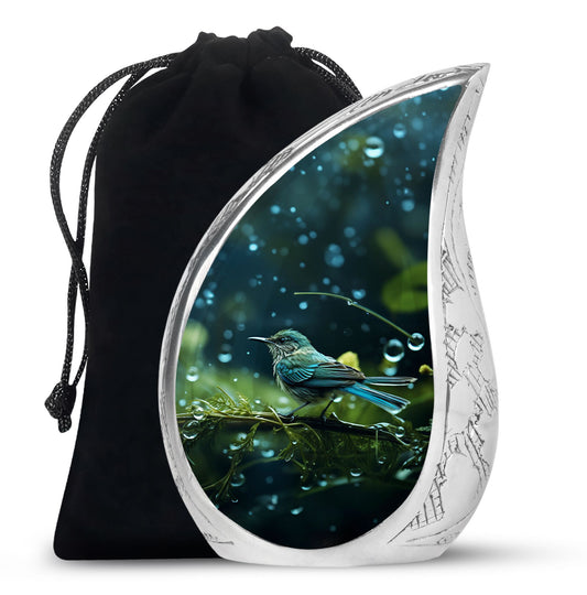 Teardrop Shape Sparrow Urn Large 10 Inch