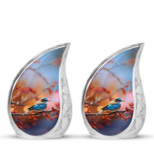 Teardrop Shape Sparrow Urn Keepsake Urn Pack of 2