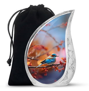 Teardrop Shape Sparrow Urn Large 10 Inch