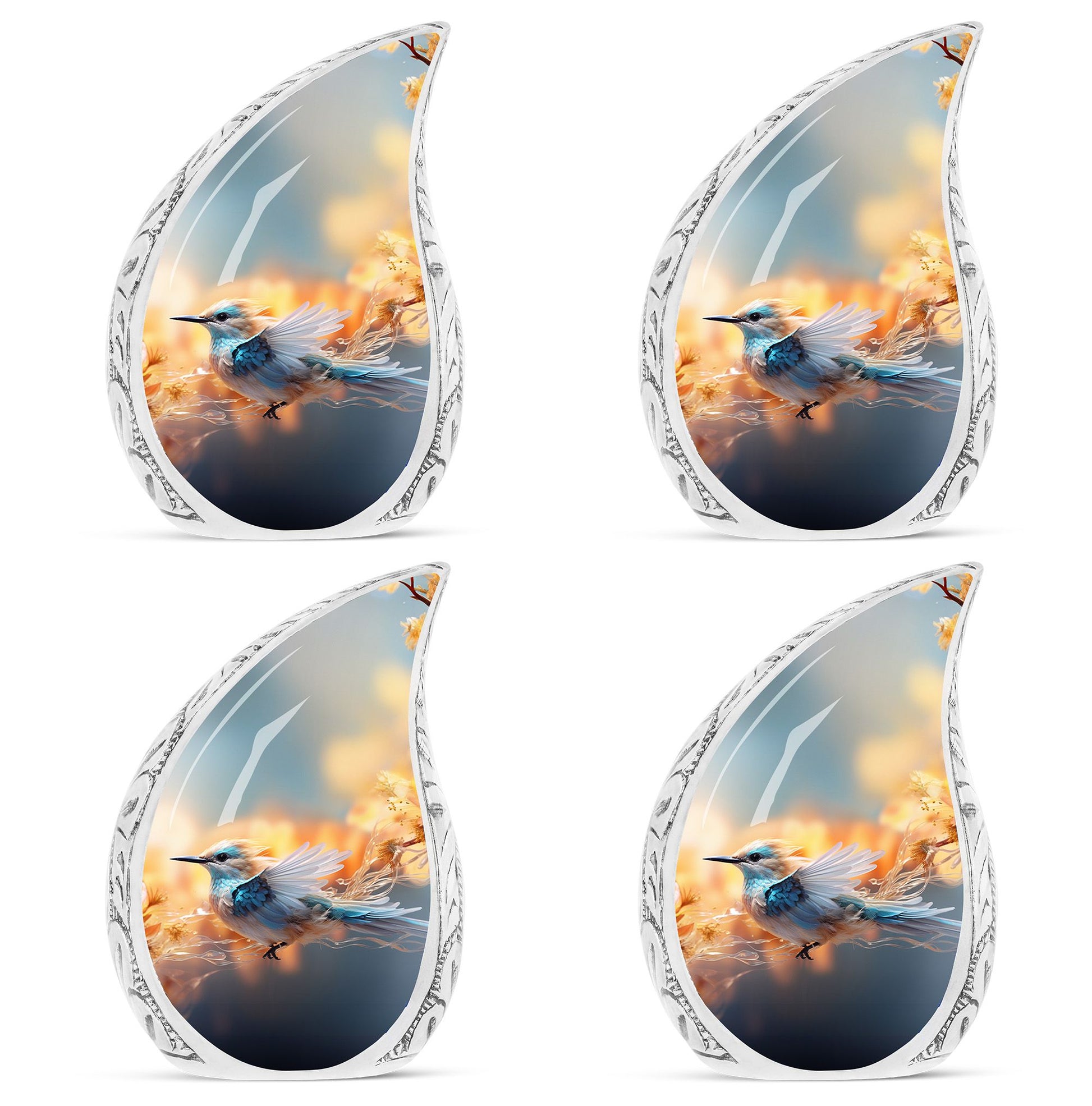 Teardrop Shape Sparrow Urn Keepsake Urn Pack of 4