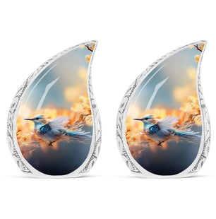 Teardrop Shape Sparrow Urn Keepsake Urn Pack of 2