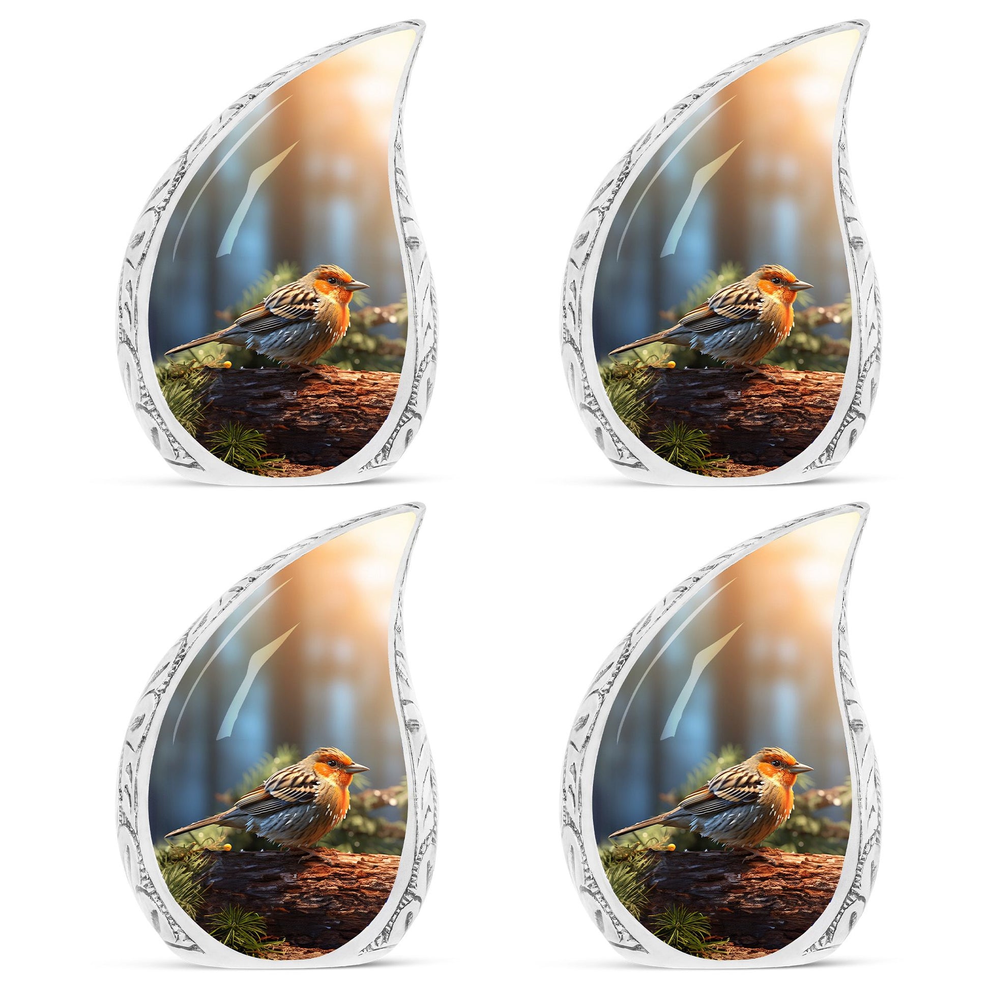 Teardrop Shape Sparrow Urn Keepsake Urn Pack of 4