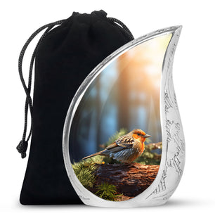 Teardrop Shape Sparrow Urn Large 10 Inch