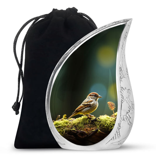 Teardrop Shape Sparrow Urn Large 10 Inch