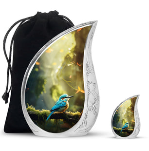 Teardrop Shape Sparrow Urn Large Urn With 1 Keepsake Urn