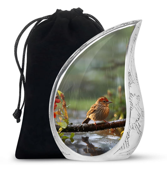 Teardrop Shape Sparrow Urn Large 10 Inch