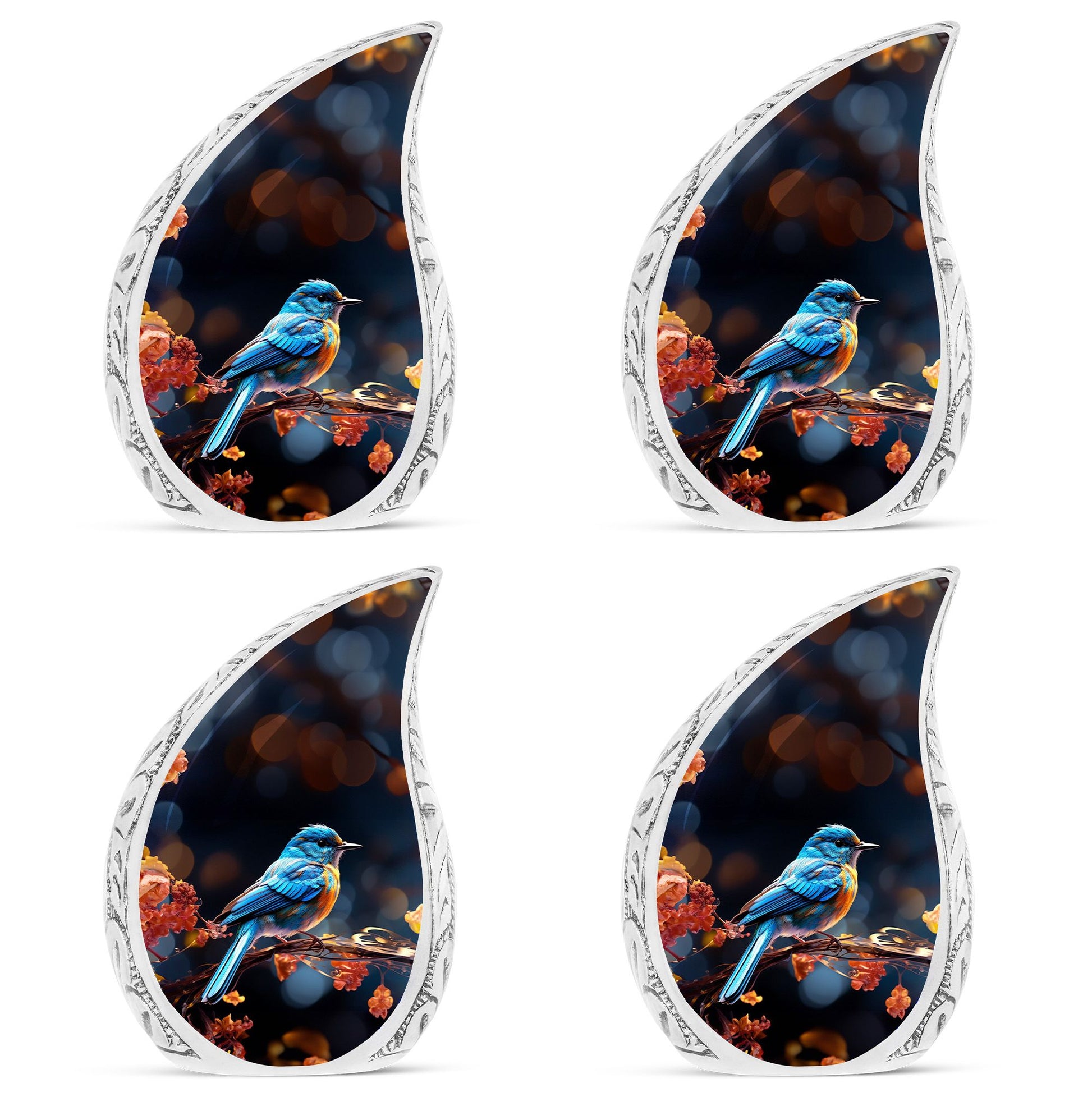 Teardrop Shape Sparrow Urn Keepsake Urn Pack of 4