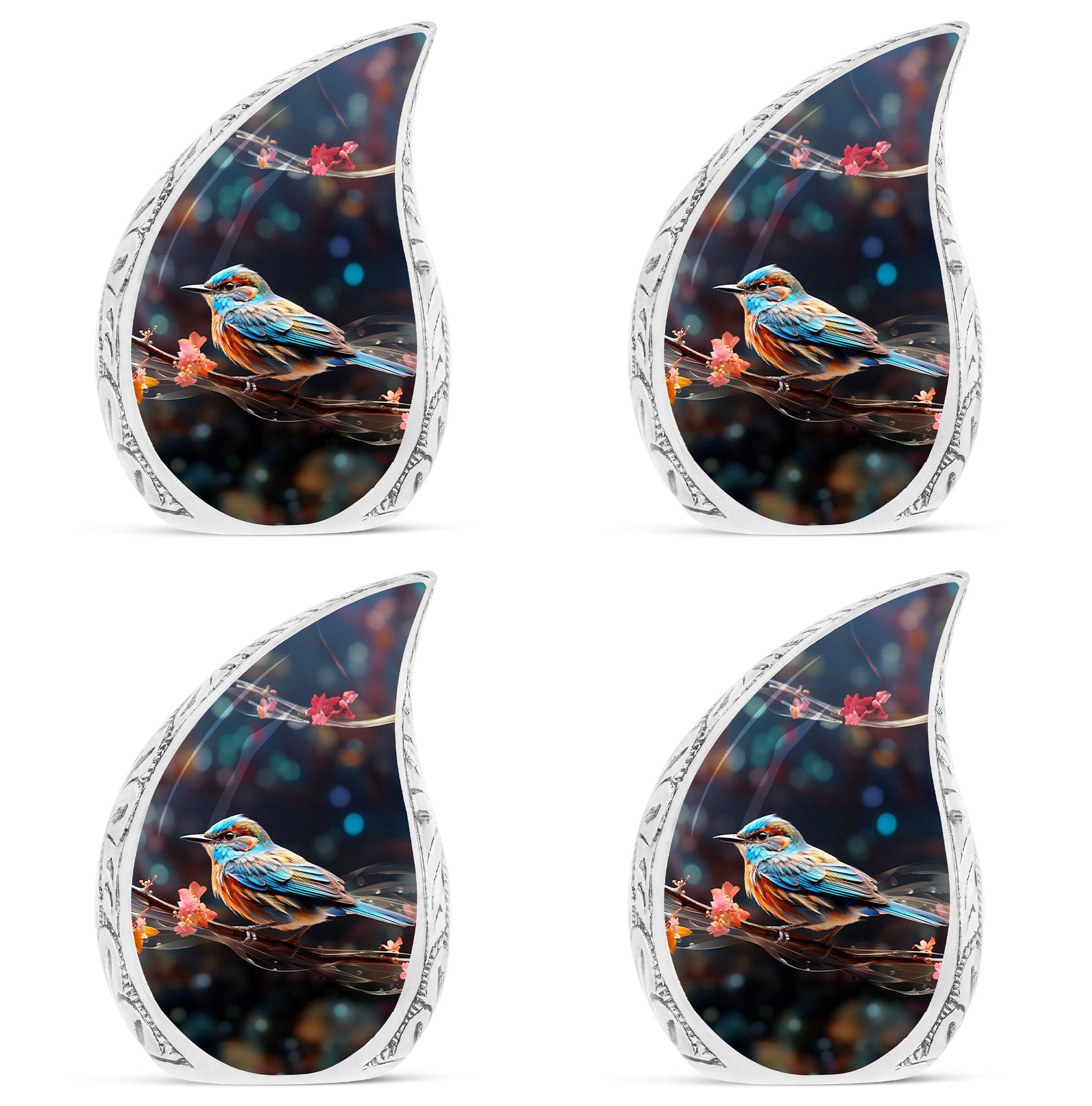 Teardrop Shape Sparrow Urn Keepsake Urn Pack of 4