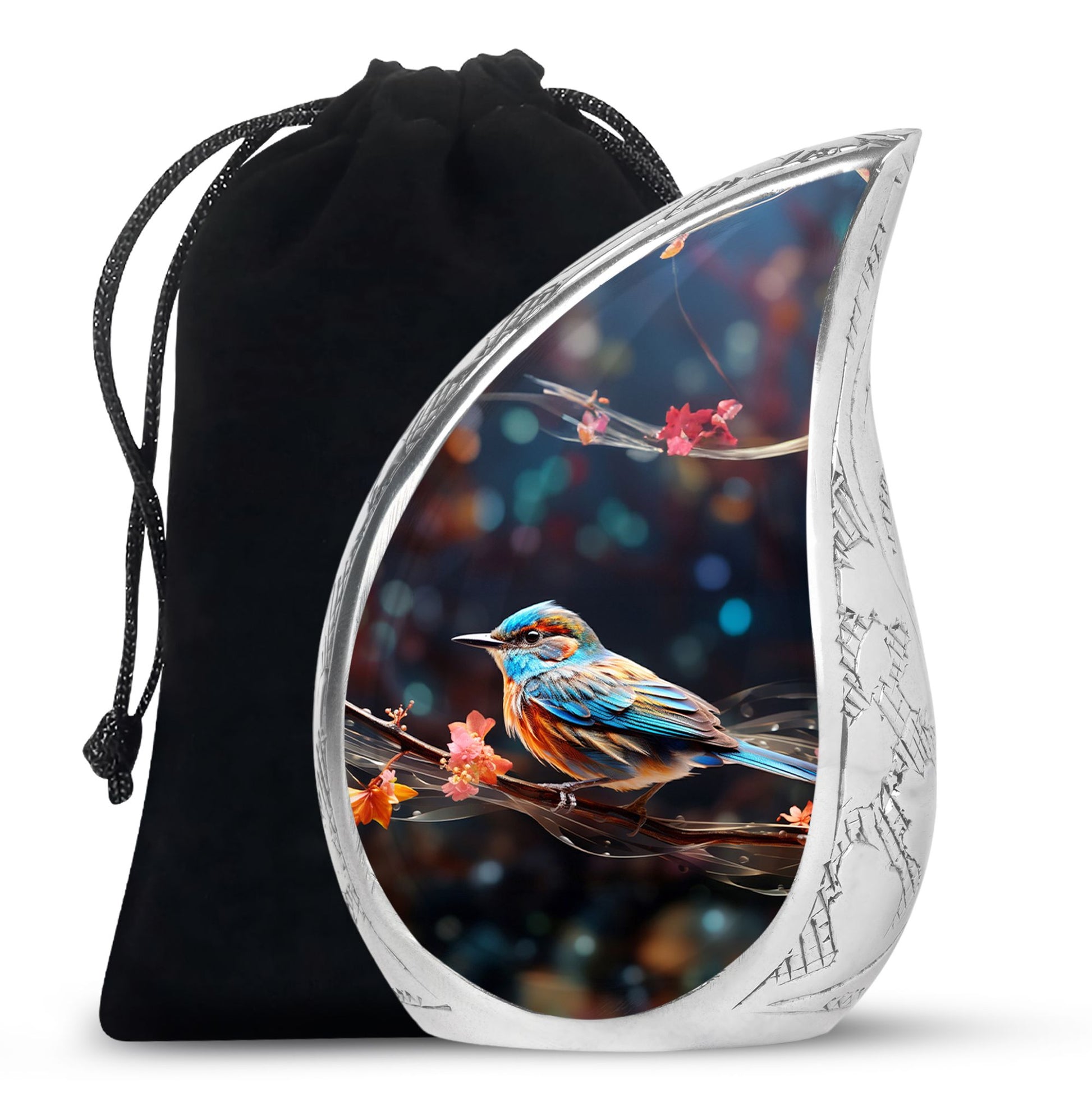 Teardrop Shape Sparrow Urn Large 10 Inch