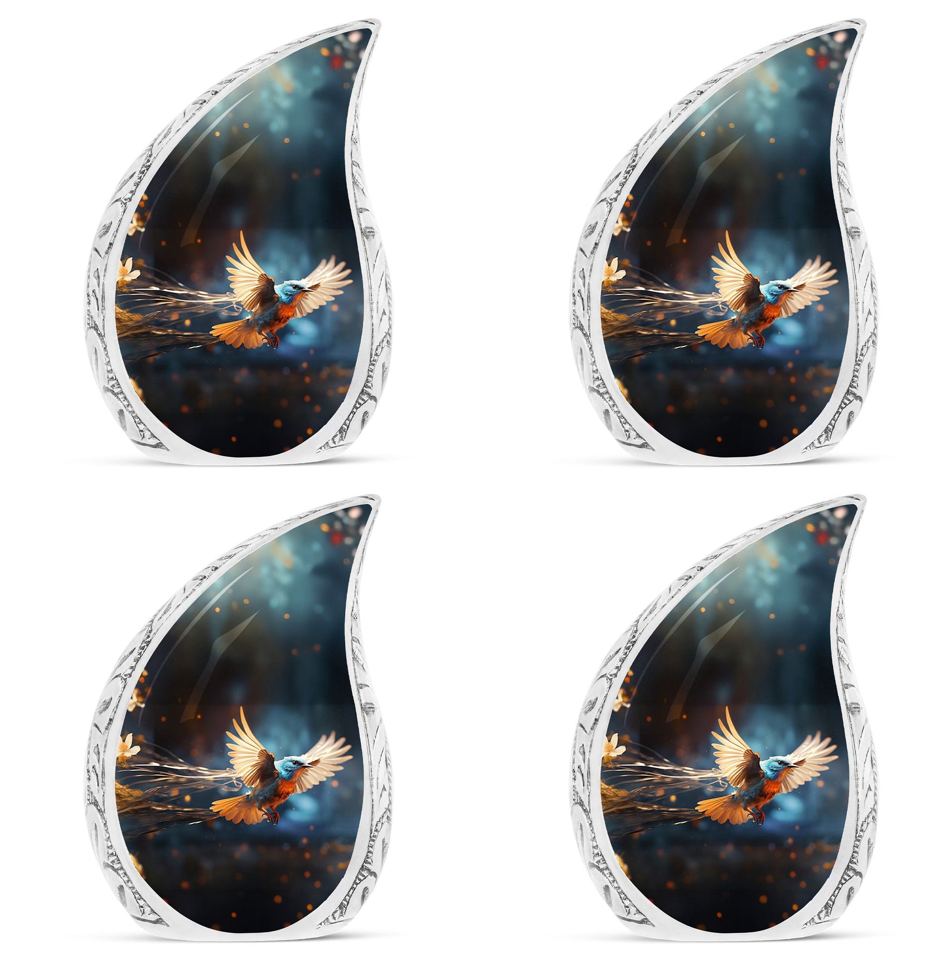 Teardrop Shape Sparrow Urn Keepsake Urn Pack of 4