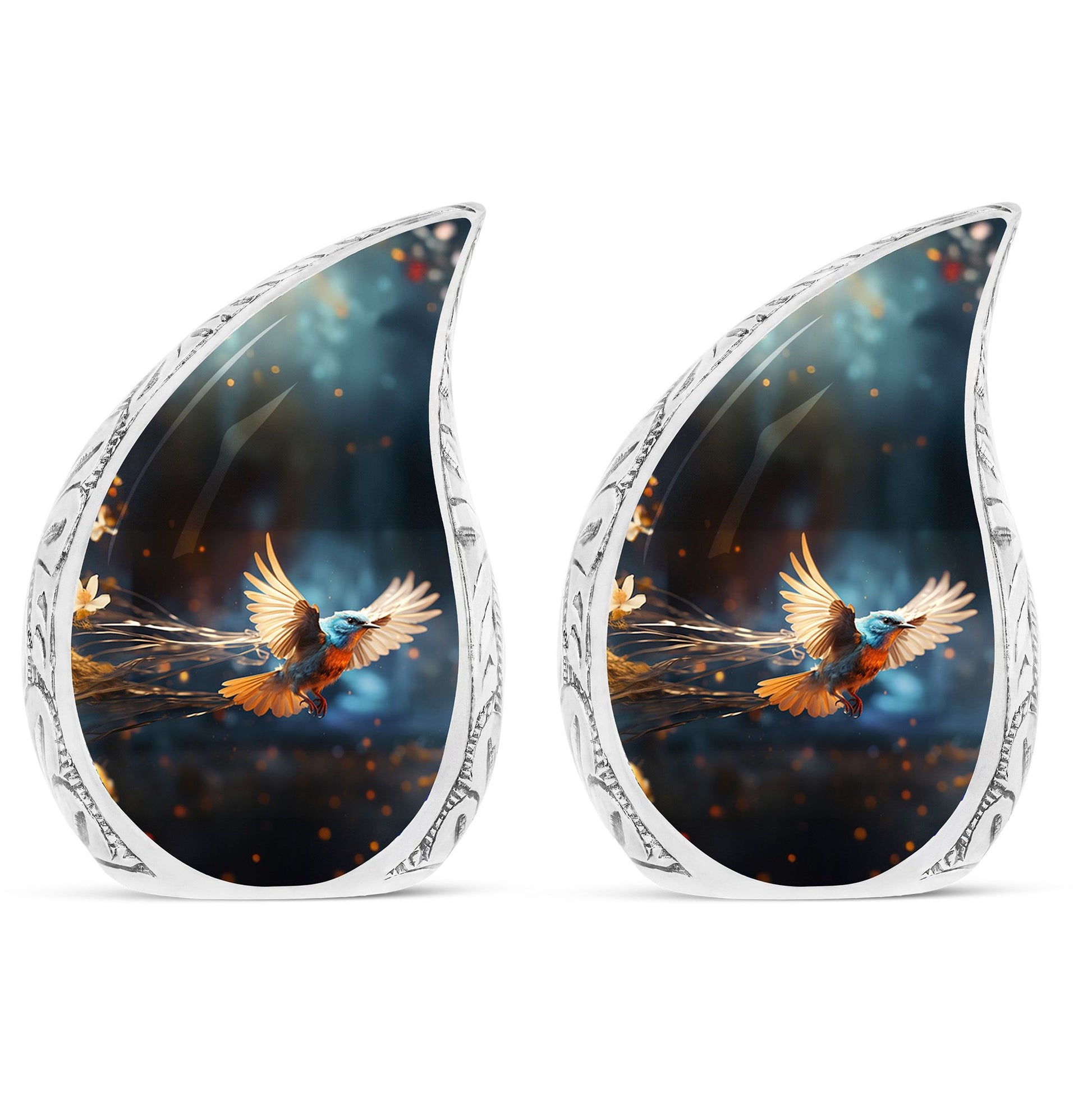 Teardrop Shape Sparrow Urn Keepsake Urn Pack of 2