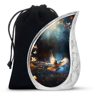 Teardrop Shape Sparrow Urn Large 10 Inch