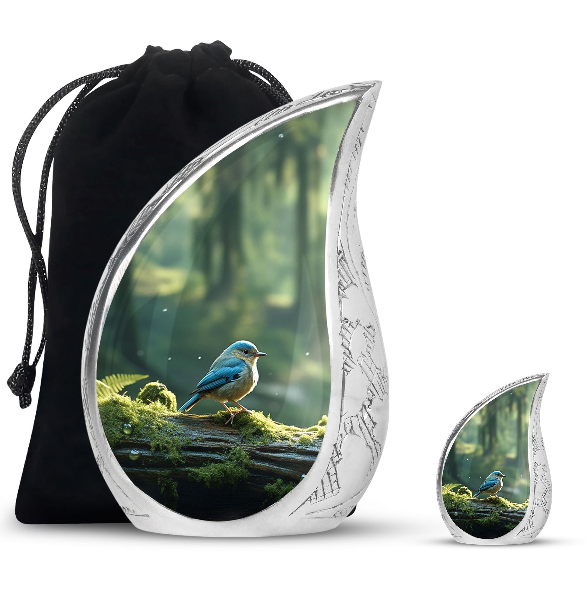 Teardrop Shape Sparrow Urn Large Urn With 1 Keepsake Urn