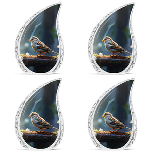 Teardrop Shape Sparrow Urn Keepsake Urn Pack of 4