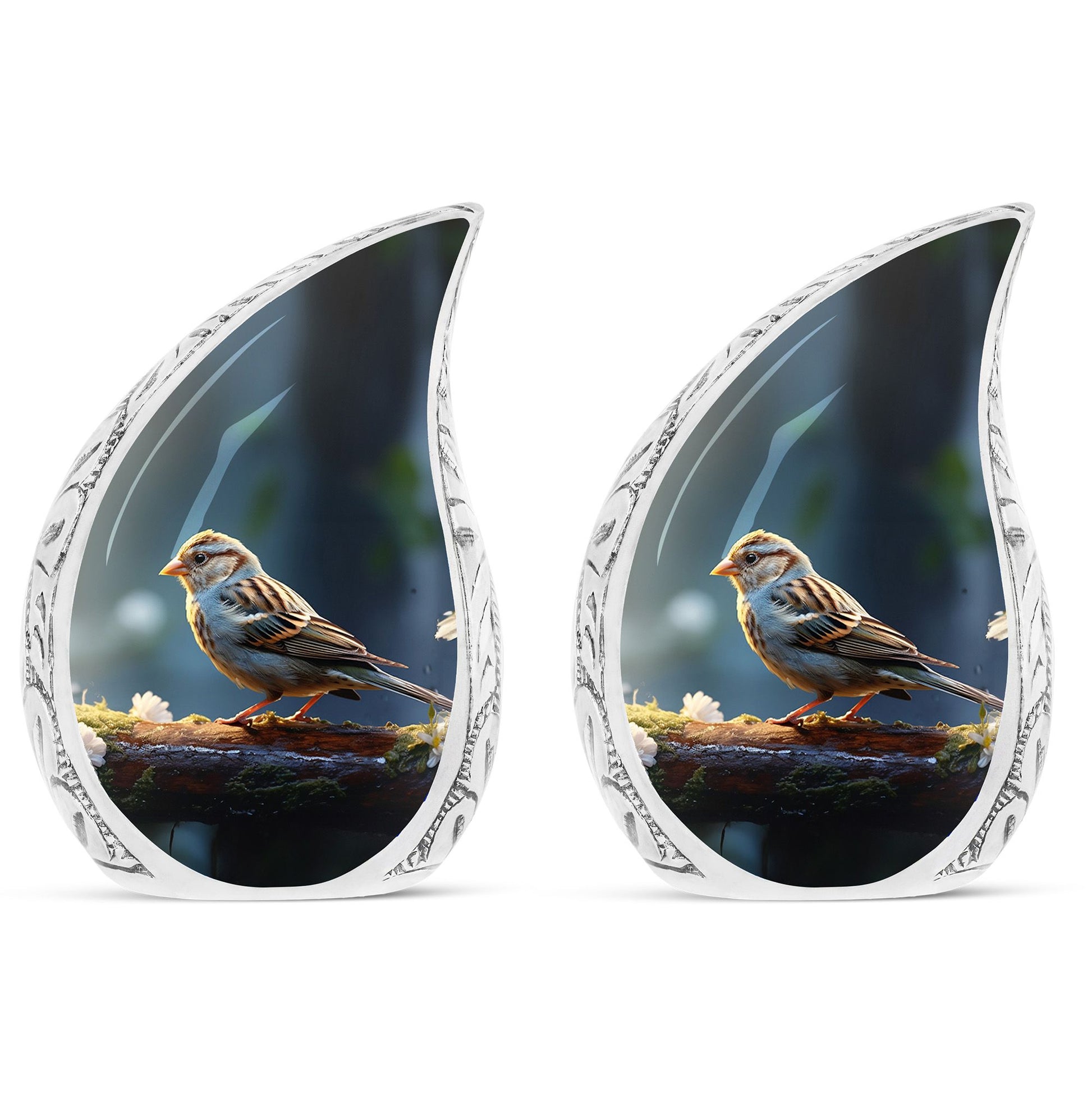 Teardrop Shape Sparrow Urn Keepsake Urn Pack of 2
