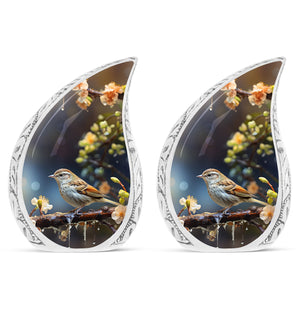 Teardrop Shape Sparrow Urn Keepsake Urn Pack of 2