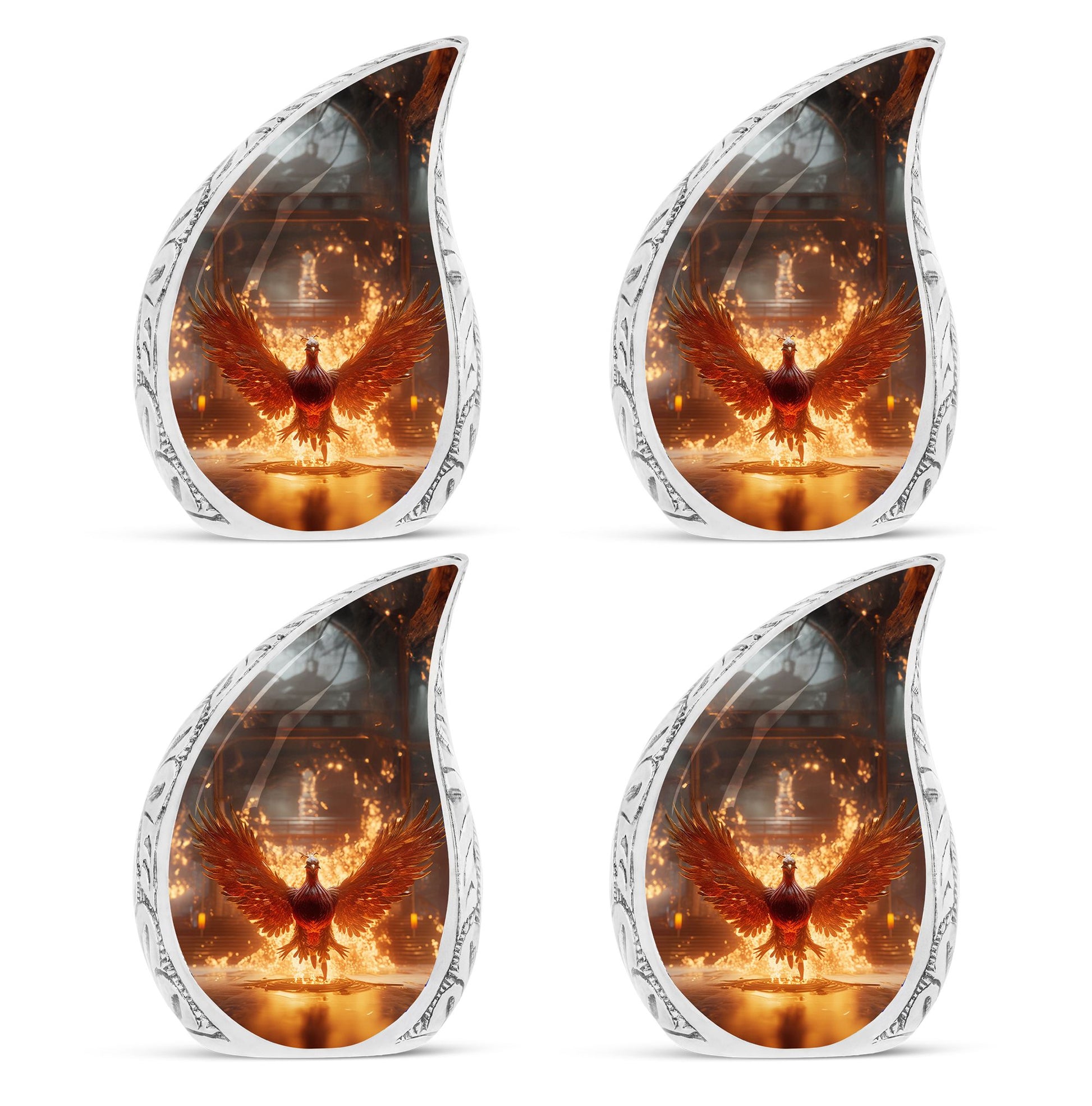 Teardrop Shape Phoenix Urn Keepsake Urn Pack of 4