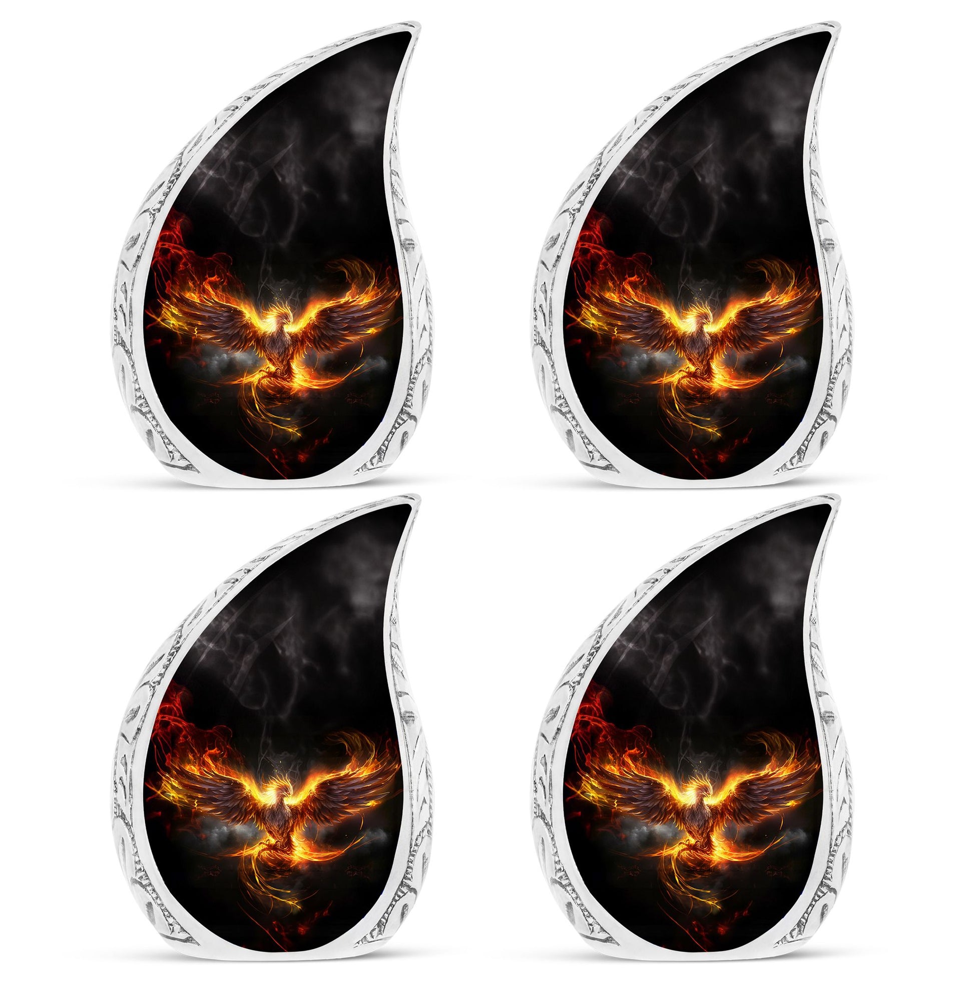 Teardrop Shape Phoenix Urn Keepsake Urn Pack of 4