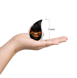 Teardrop Shape Phoenix Urn Keepsake 3 Inch