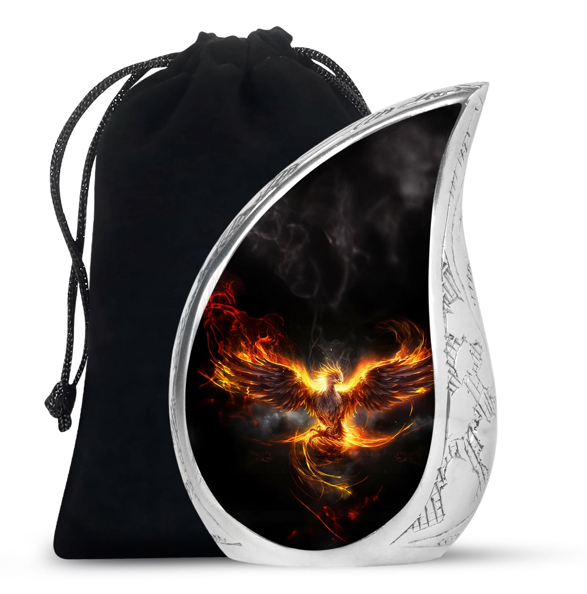 Teardrop Shape Phoenix Urn Large 10 Inch