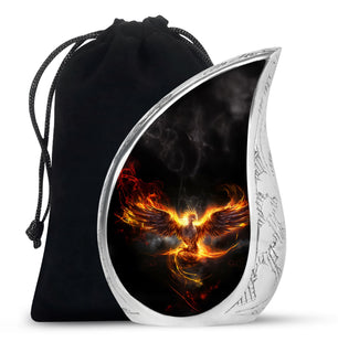 Teardrop Shape Phoenix Urn Large 10 Inch